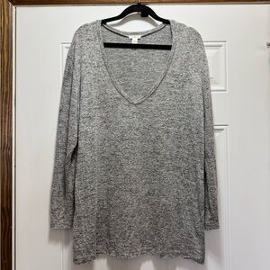 BP Gray V-Neck Women's Sweater